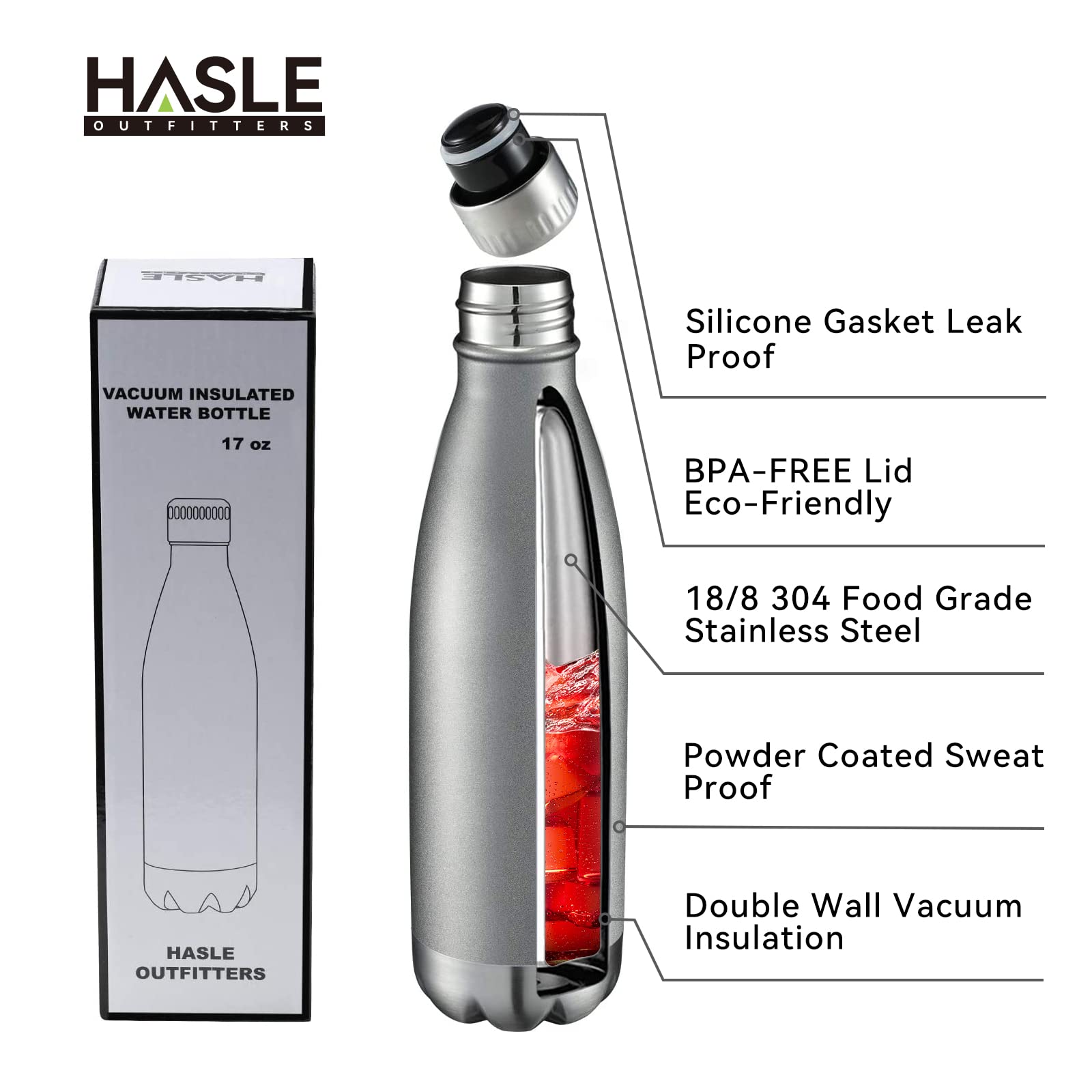 17oz Stainless Steel Water Bottles Bulk