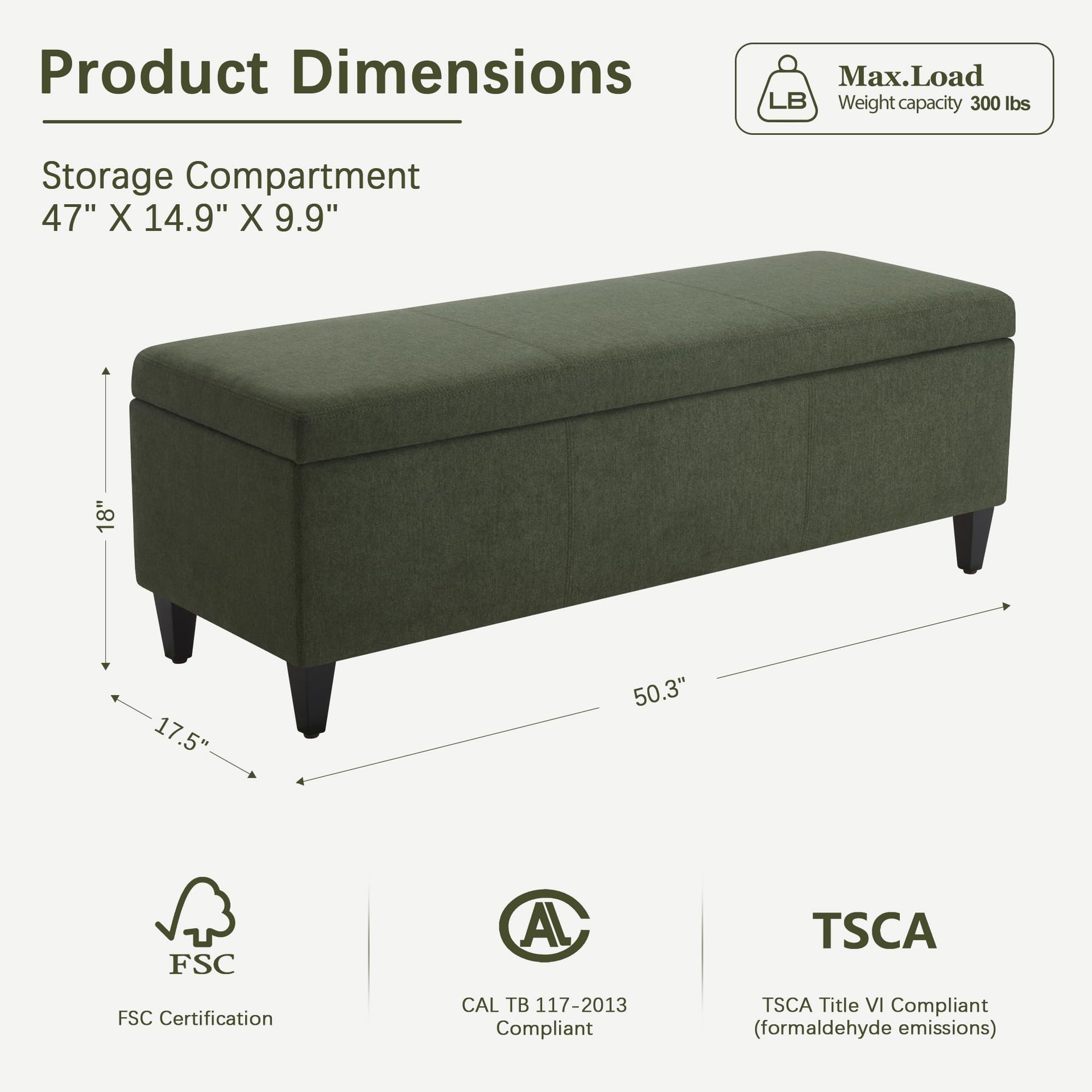 Storage Ottoman Bench