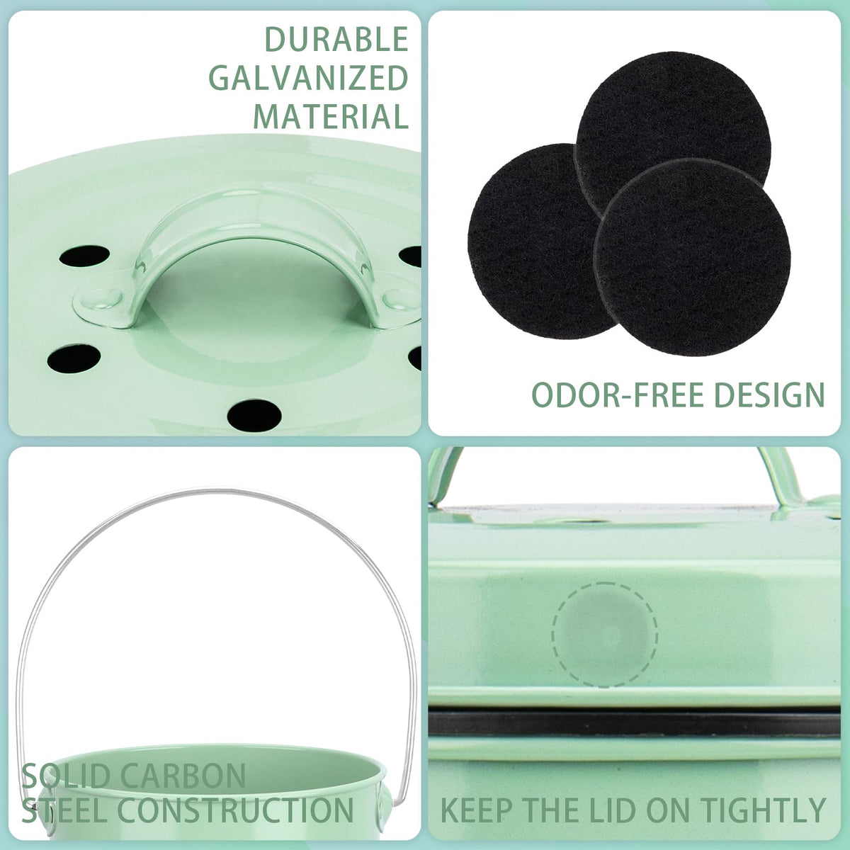 Compost Bin Kitchen Countertop Composter with lid