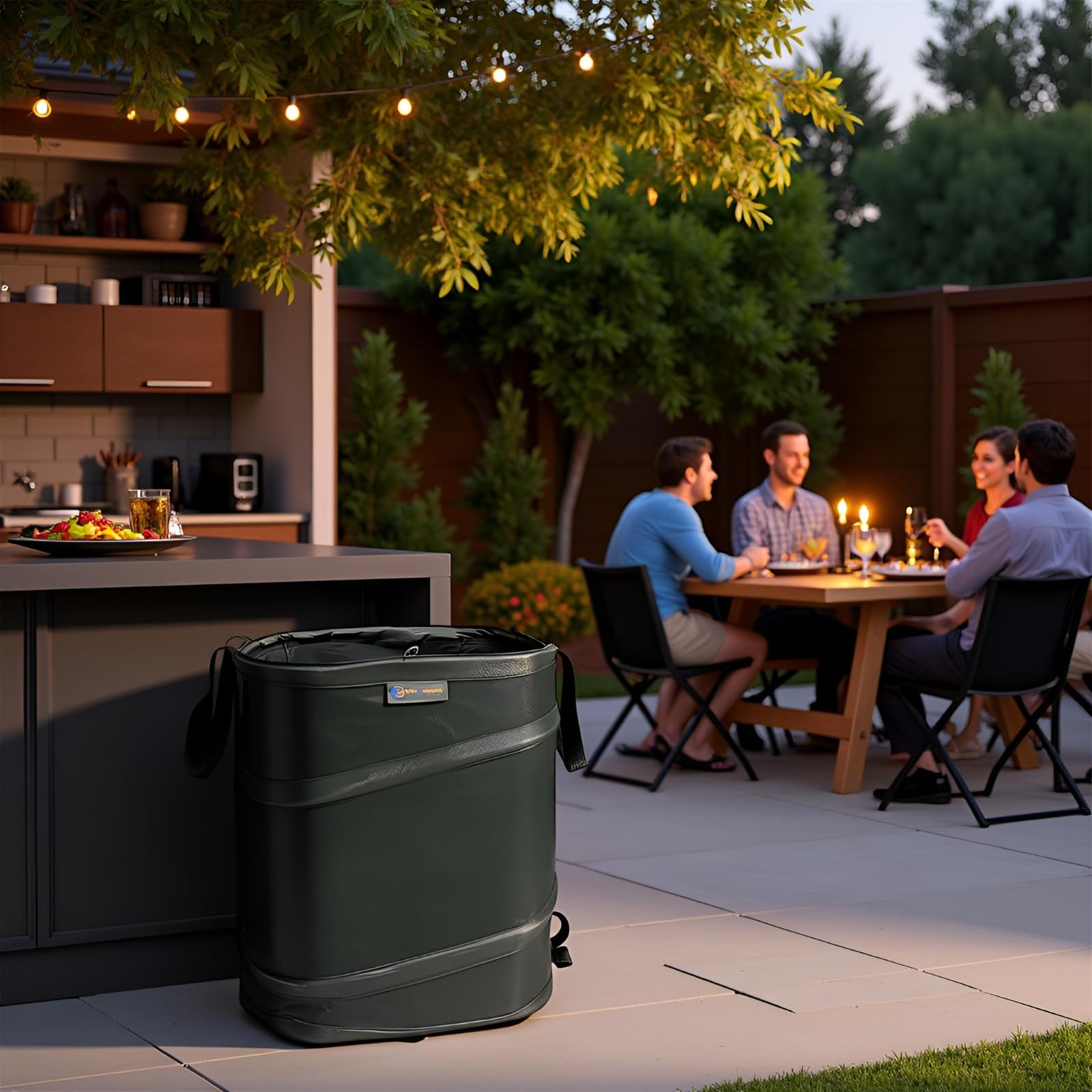 19 Gallon Square Collapsible Yard Waste Bin