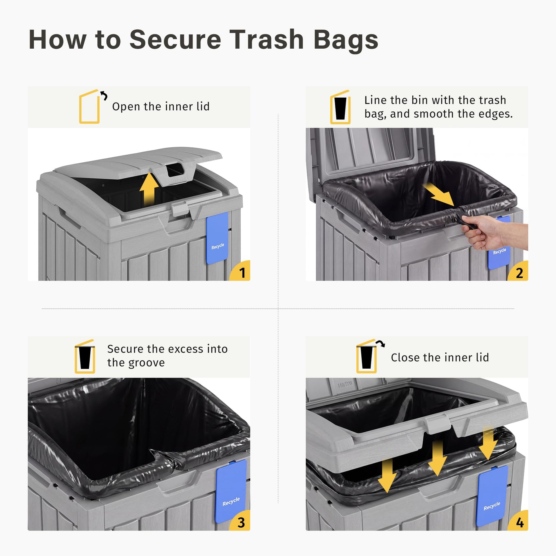 38 Gallon Outdoor Trash Can