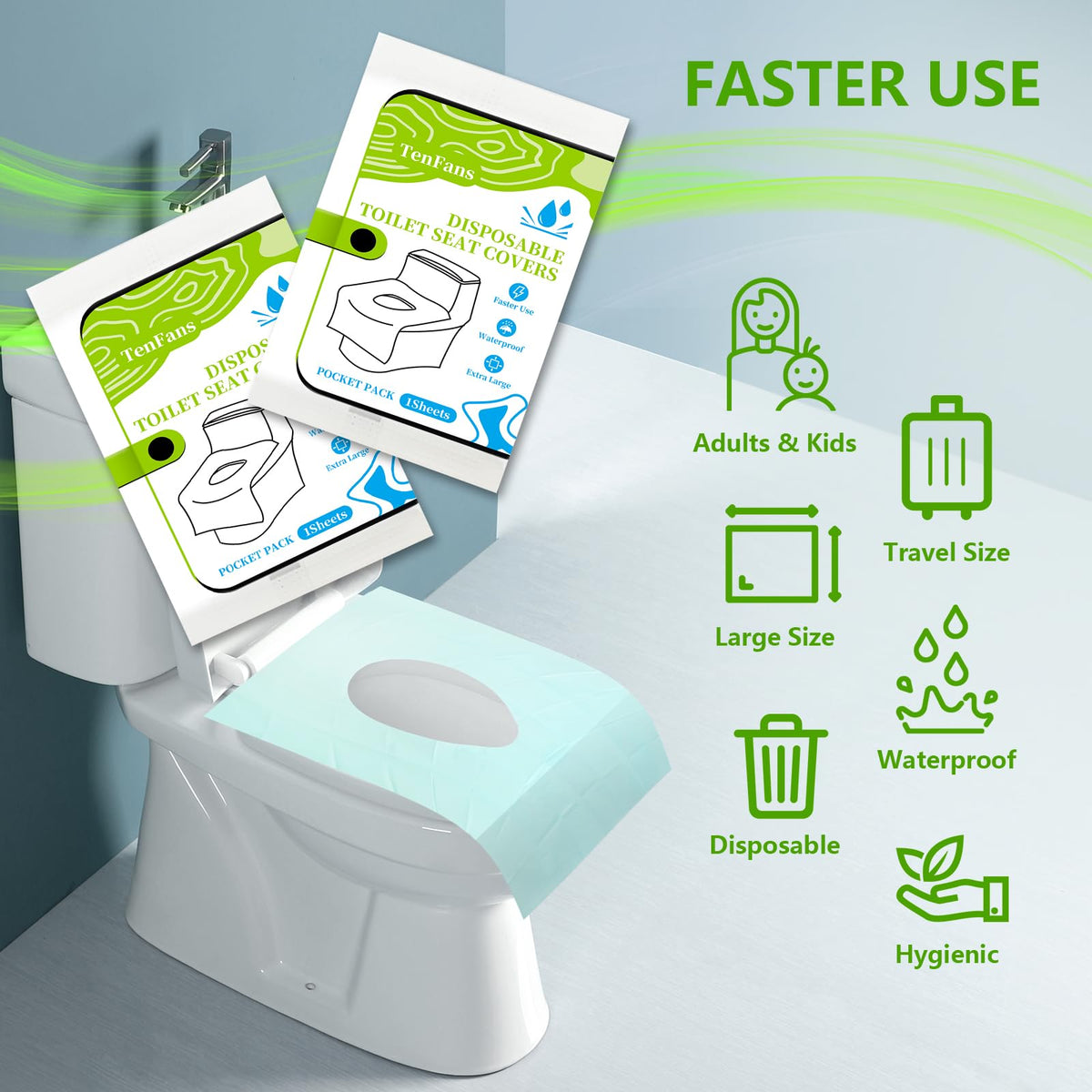 Disposable Toilet Seat Covers (70 Count)