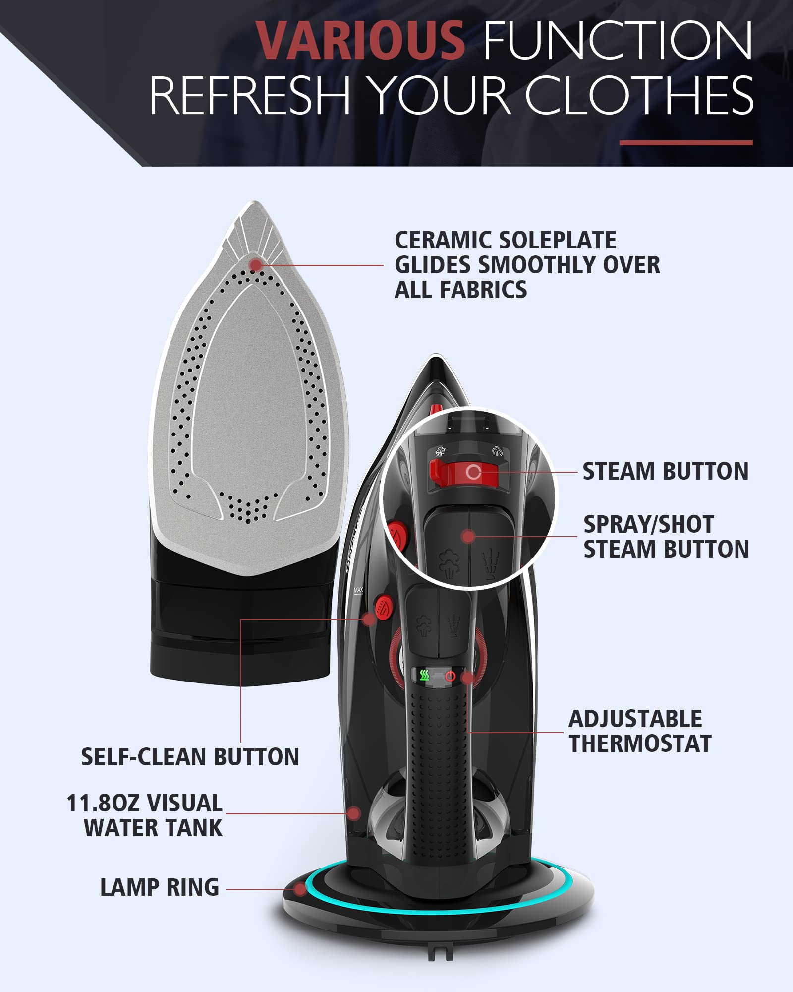 Cordless Iron for Clothes