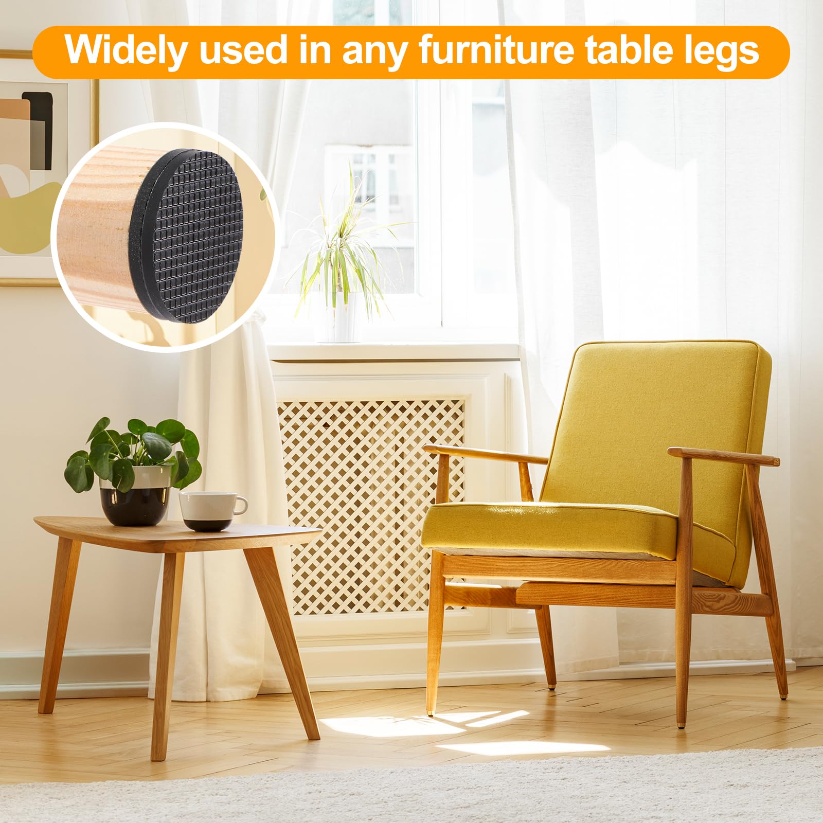 Non Slip Rubber Furniture Pads & Grippers (16 Count)
