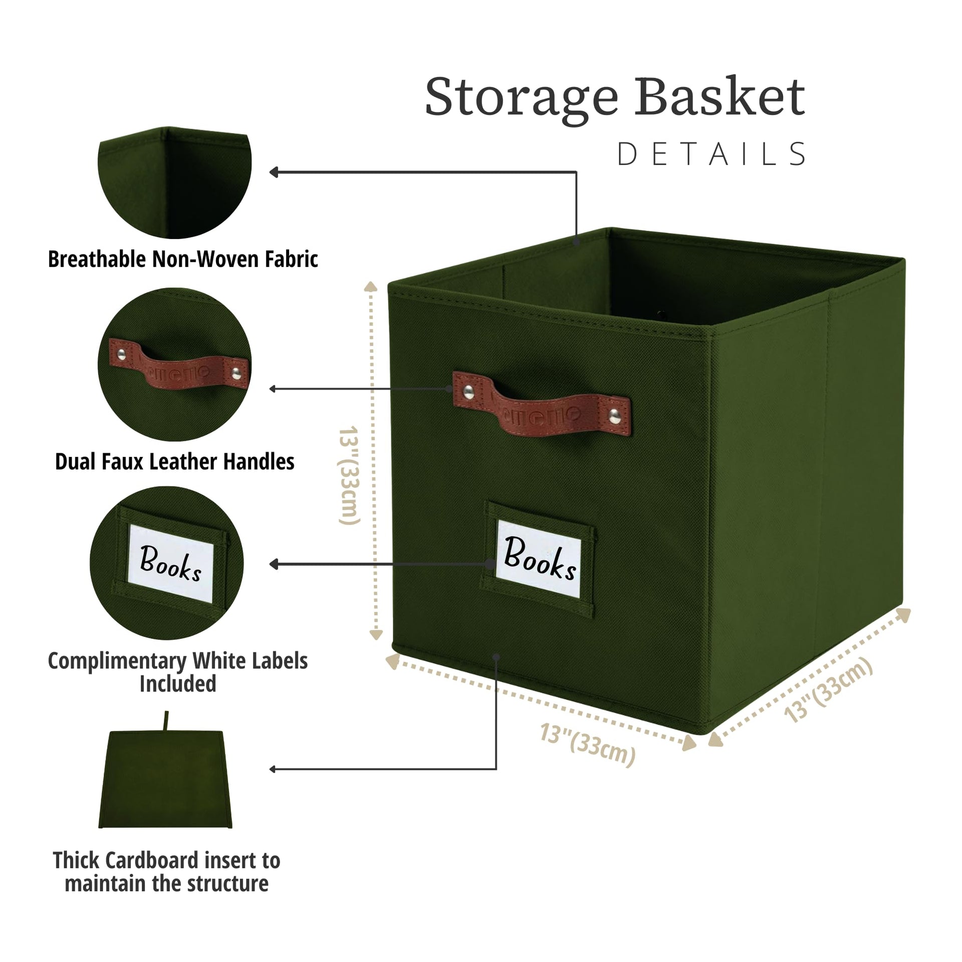Storage Bins Cube Storage Bin with Labels (6 Count)