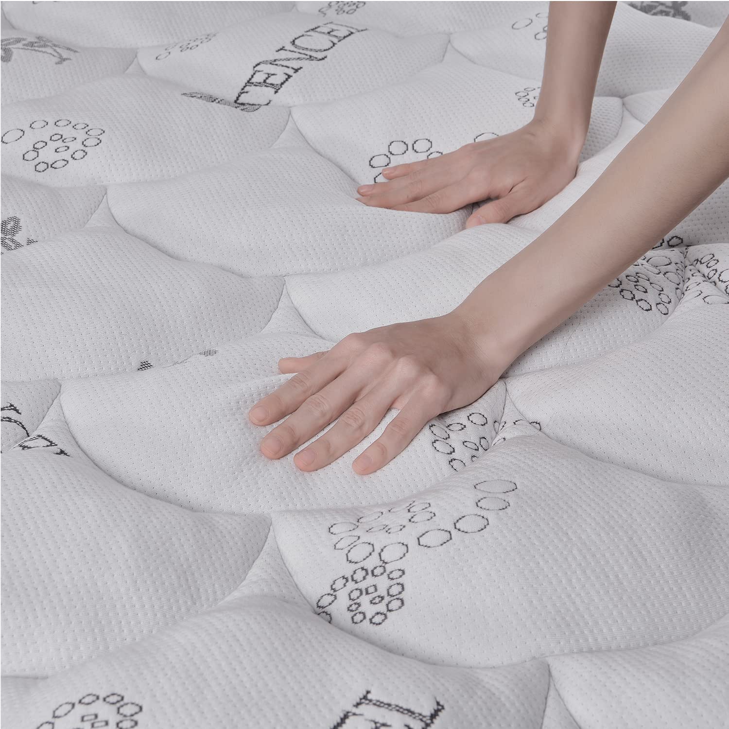 Padded Topper King Size 40% Tencel Blend Rayon from Bamboo and Polyester Filled Mattress Cover