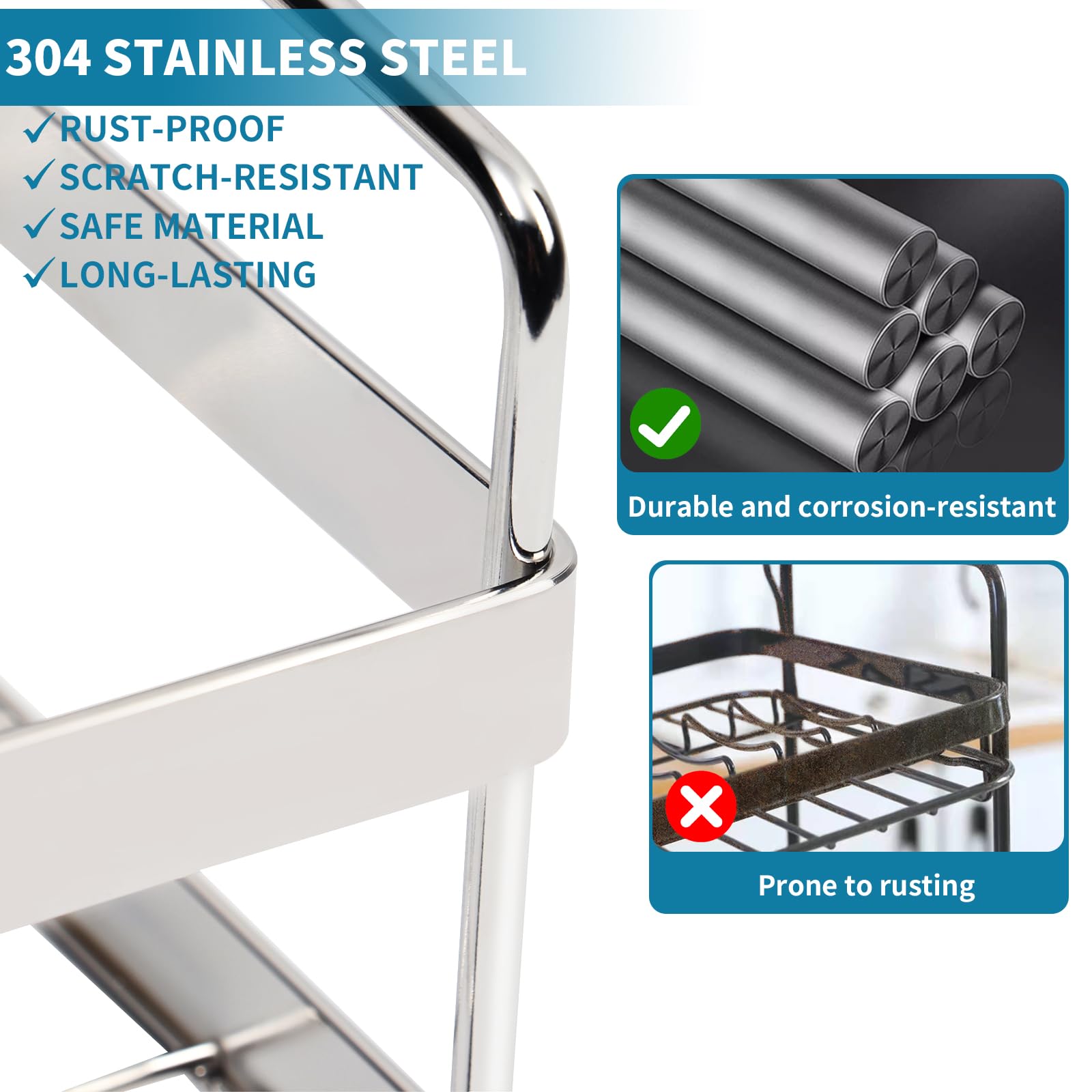 Stainless Steel Dish Racks for Kitchen Counter