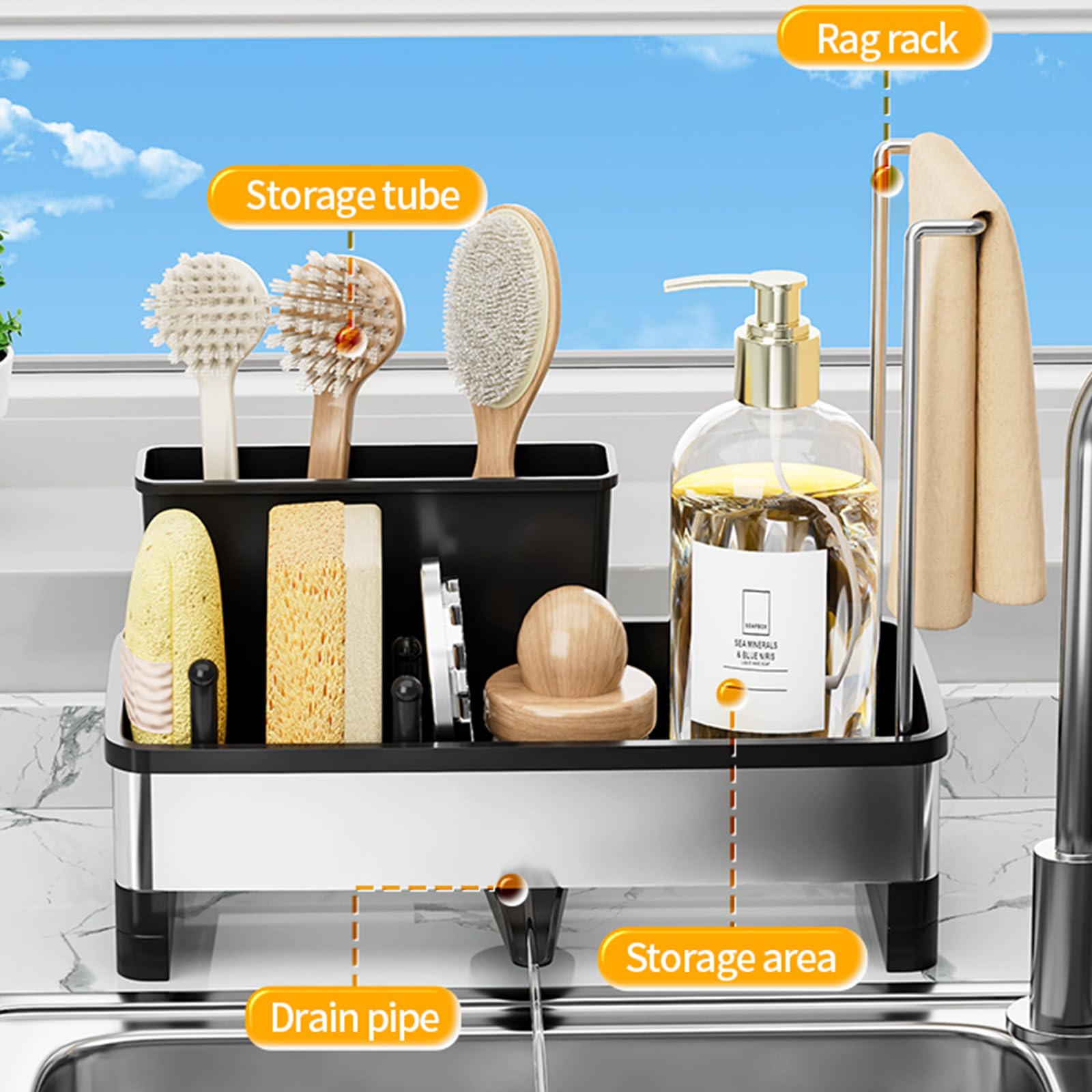 Sponge Holder for Kitchen Sink