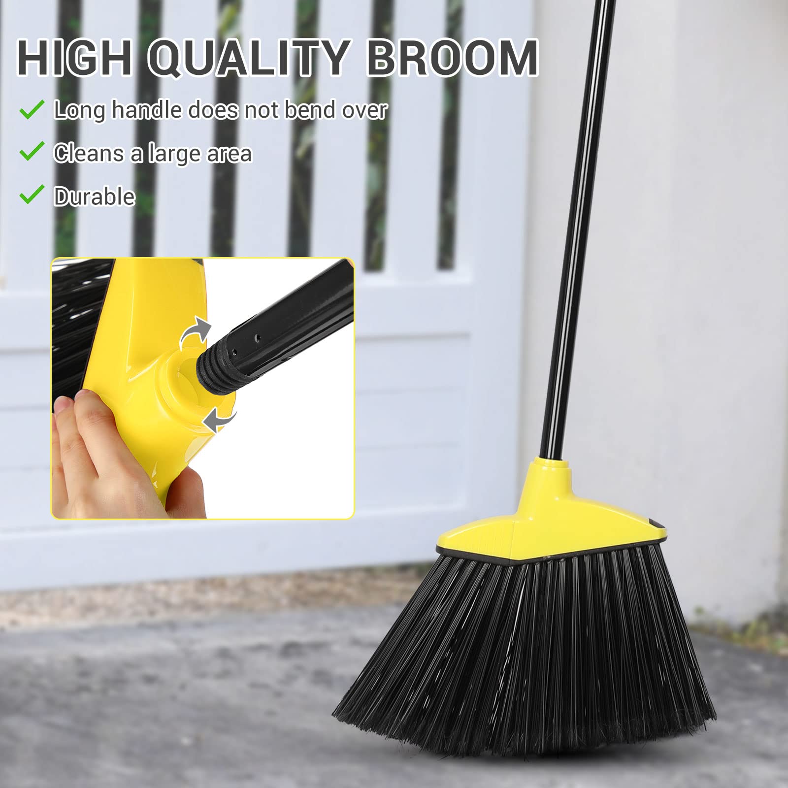 20 Pcs Heavy Duty Broom Commercial Outdoor Indoor (20 Count)