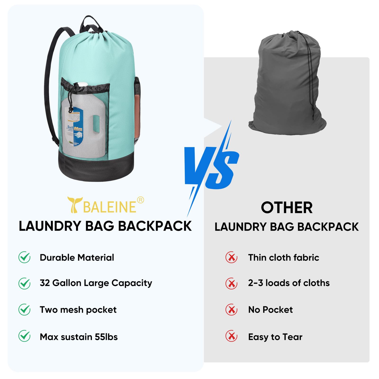 120L Laundry Bag Backpack