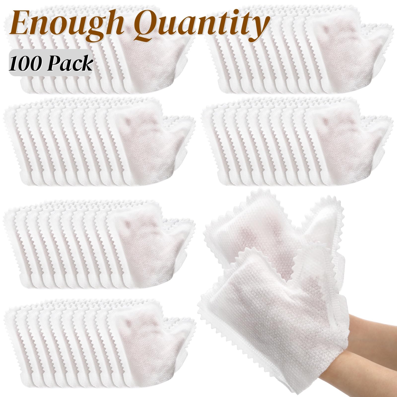 100 Pcs White Microfiber Dusting Gloves (100 Count)