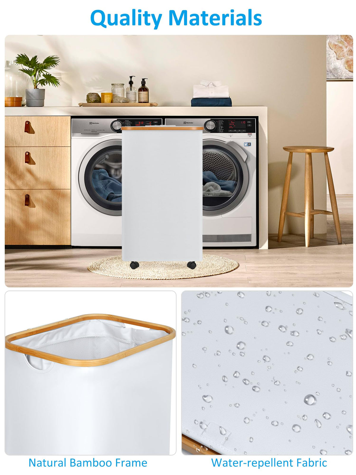 Laundry Basket with Wheels