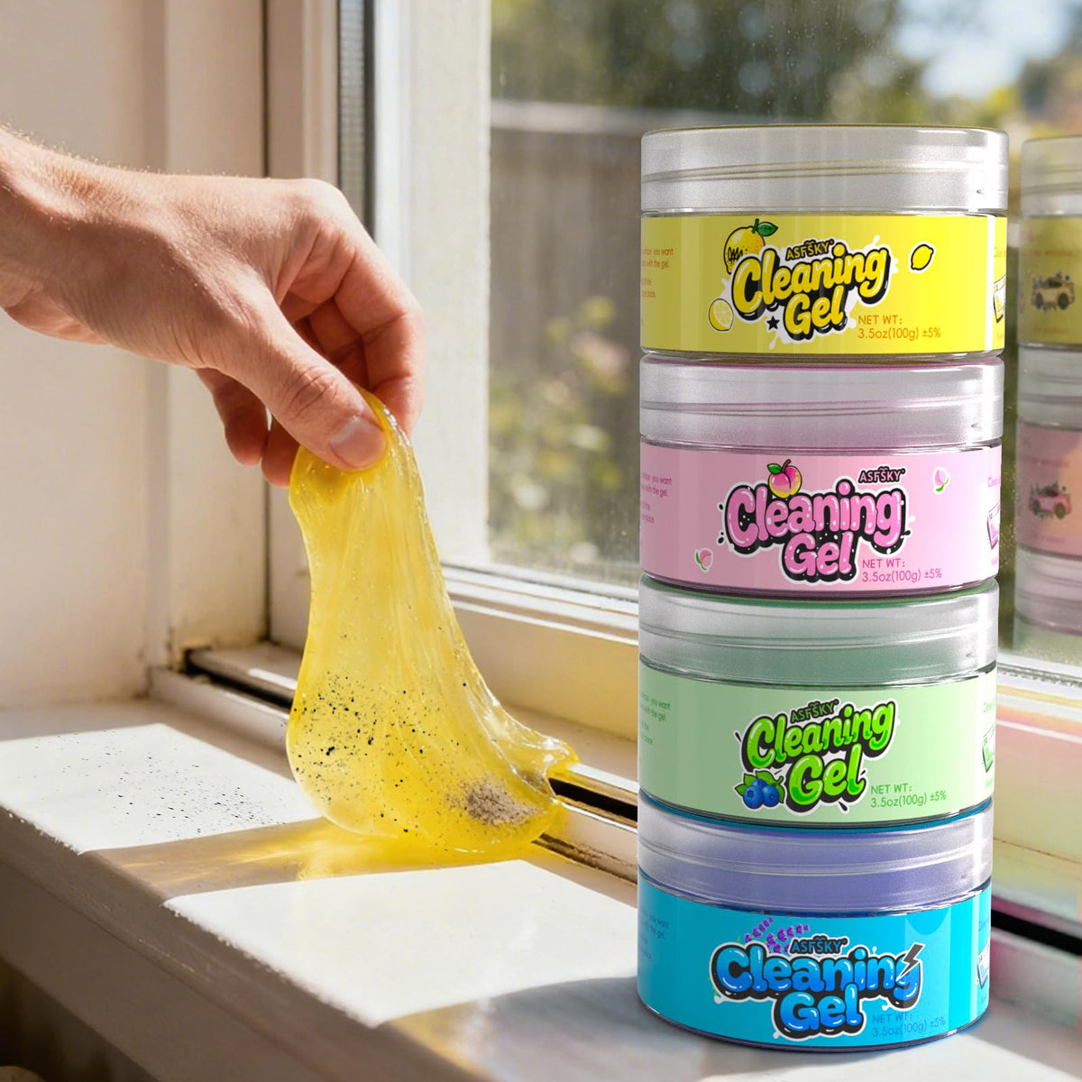 Car Cleaning Gel Universal Cleaning Putty Dust Cleaning Putty 4 Pack (14 Fl Oz)
