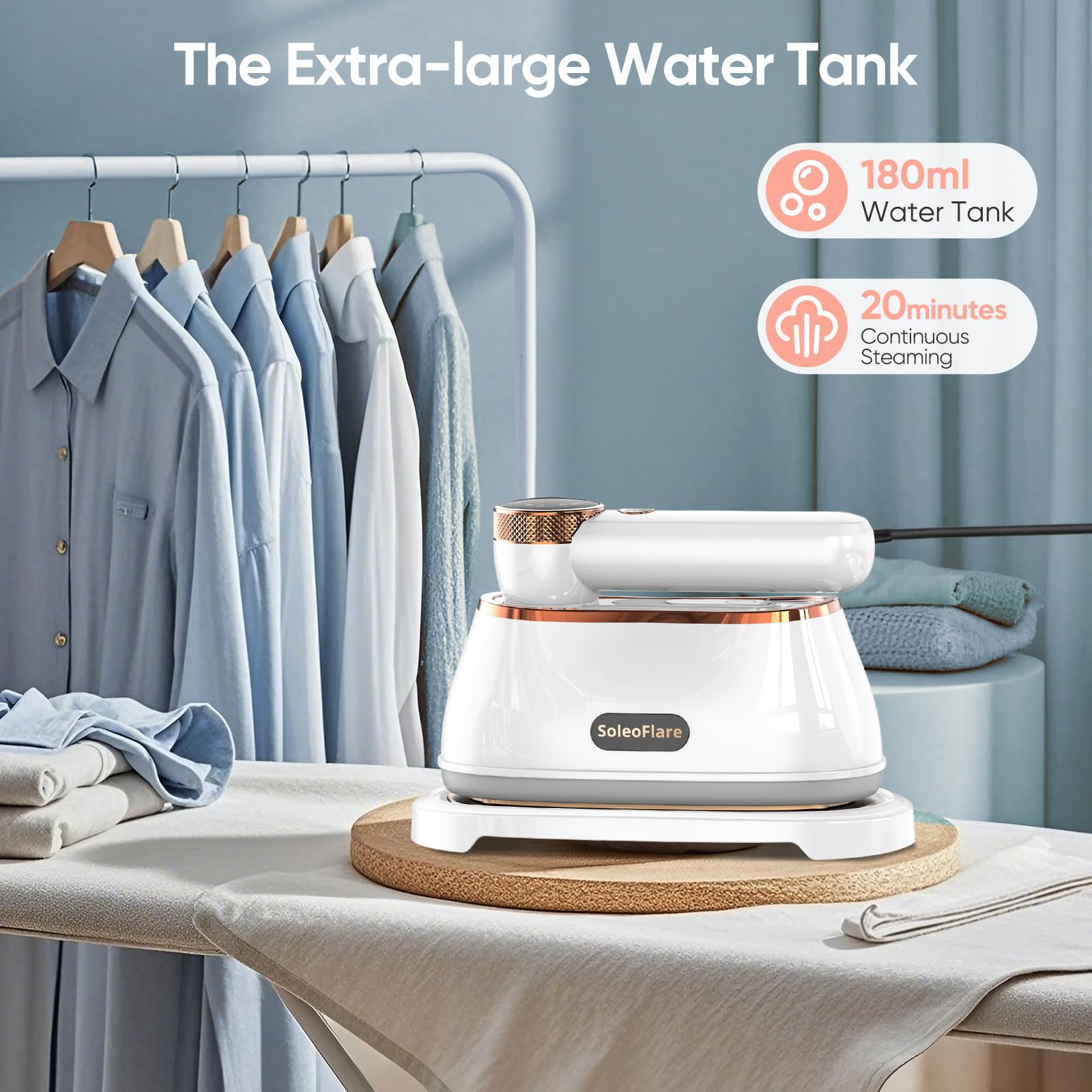 2-in-1 Steamer for Clothes & Iron, Portable for Travel