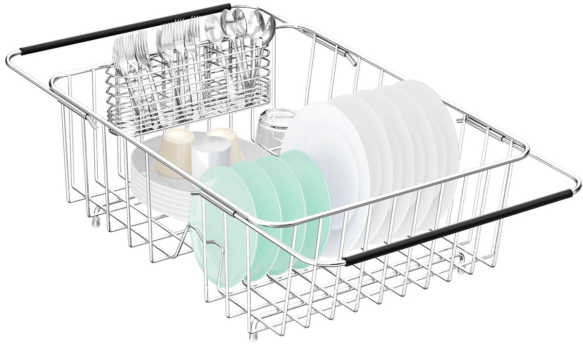 Large Dish Drainer Rack in Sink Adjustable