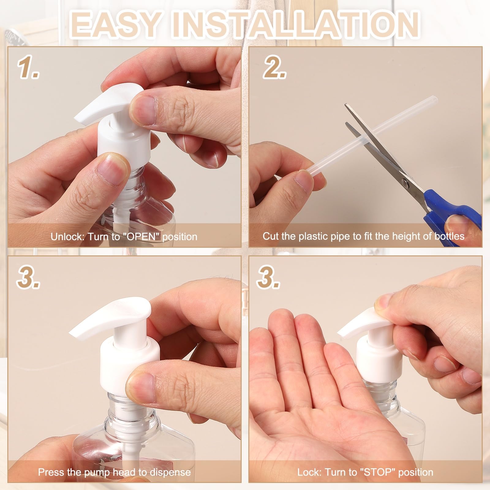 12Pcs Soap Dispenser Pump Head for Standard 24 (12 Count)