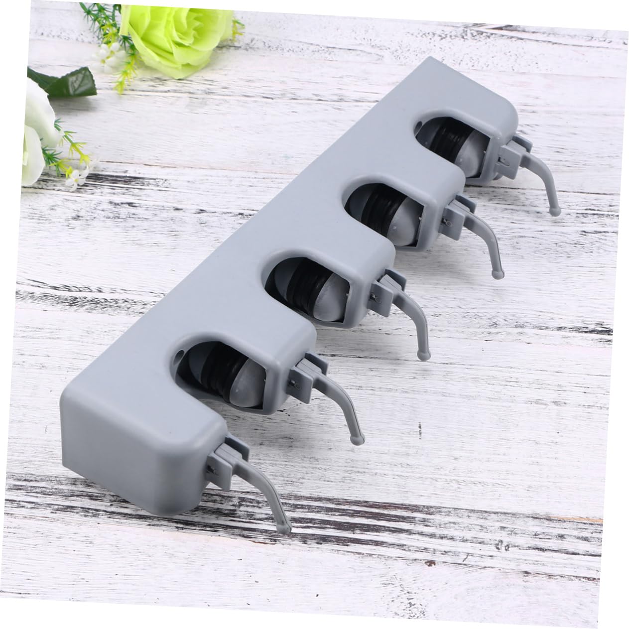 Multifunction Wall Mounted Mop Holder with Positions Hooks Bathroom Organizer for Brooms Cleaning Tools Easy Installation Space Saving Design
