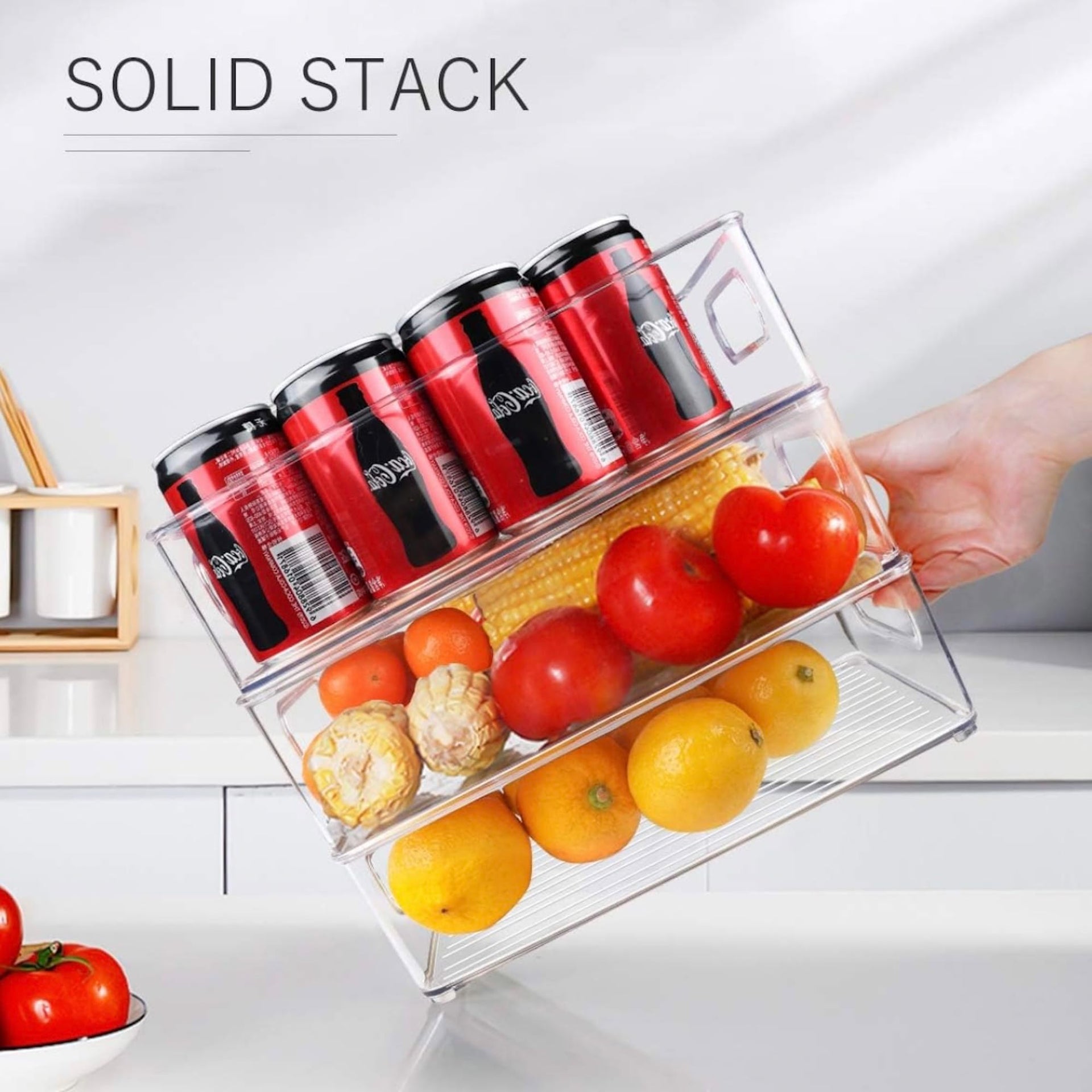 6 Pack Refrigerator Organizer Bins
