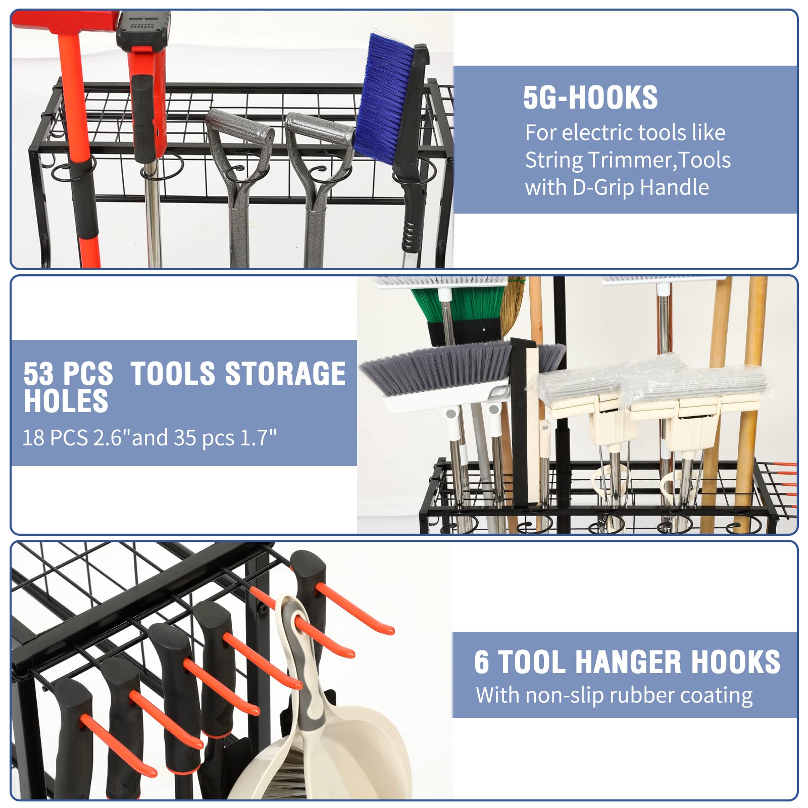 Garden Tool Organizer for Garage