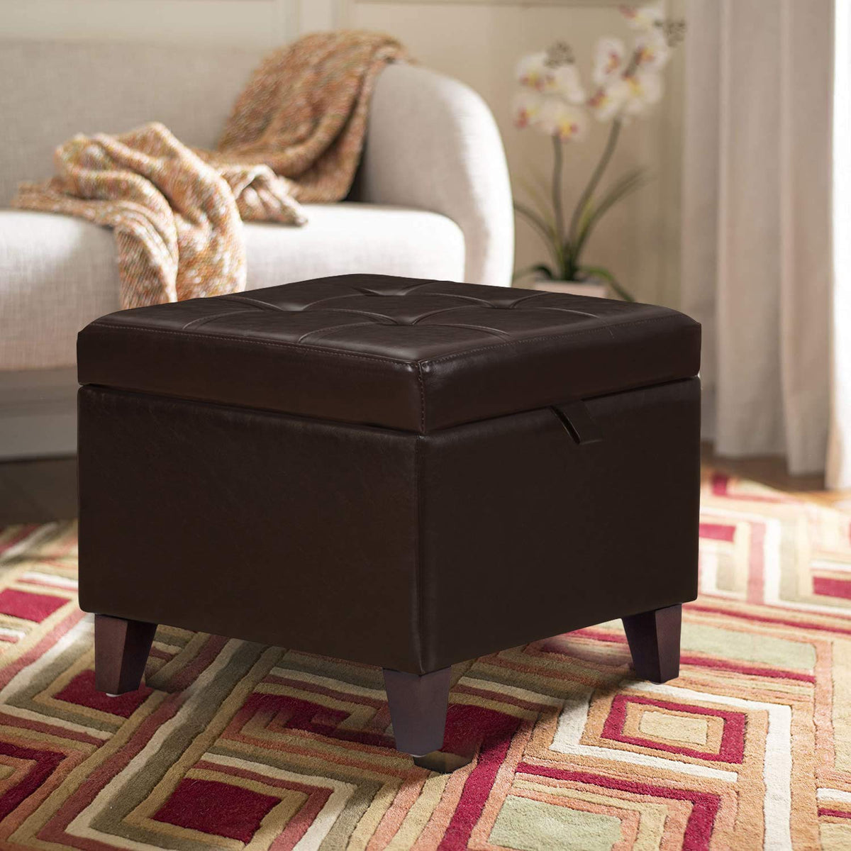 18 inch Square Storage Ottoman