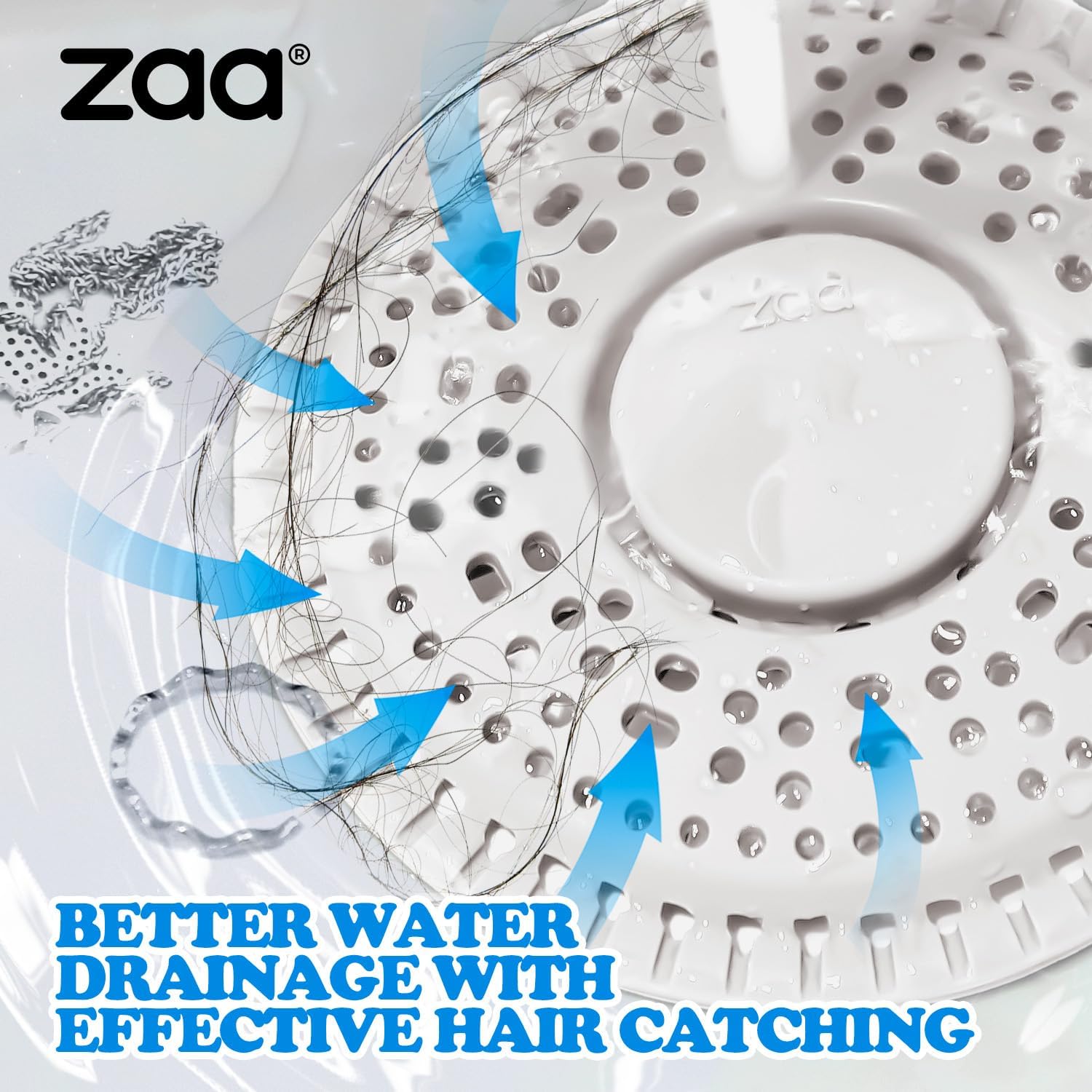 Shower Drain Hair Catcher Silicone Flat Floor Strainer Protector