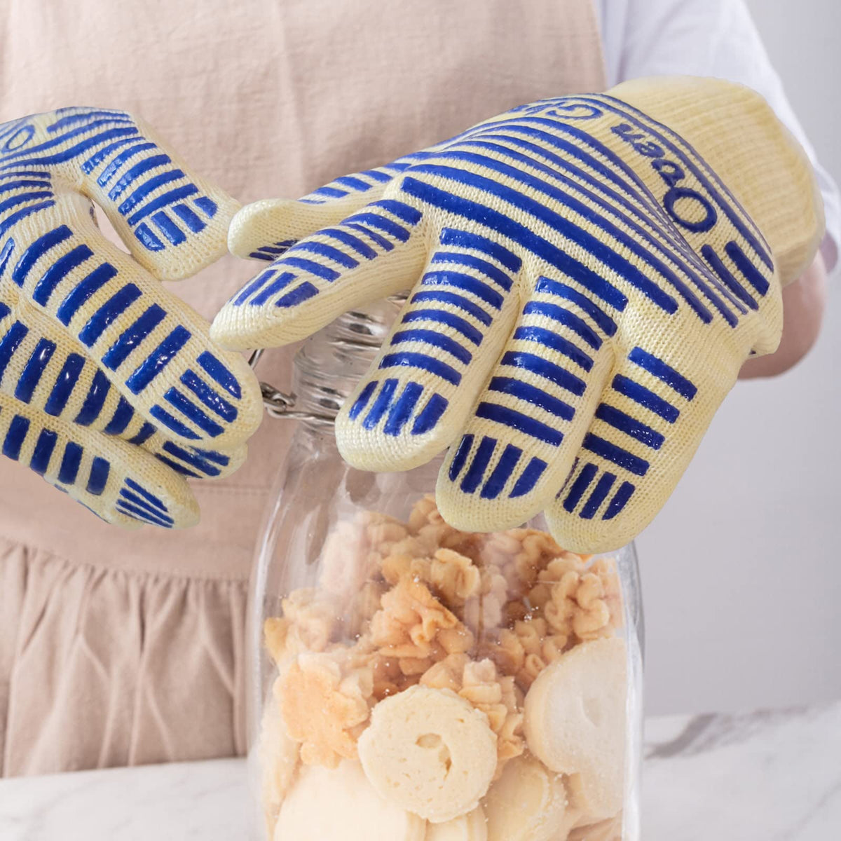 Oven Gloves Heat Resistant 540 Degrees Grilling Gloves (9 Ounce)