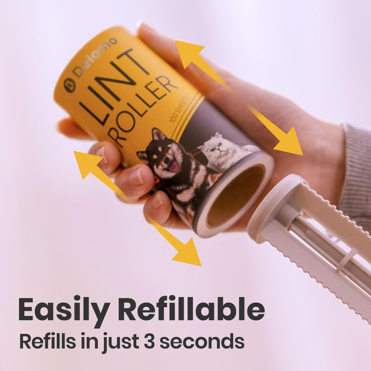 Lint Roller for Pet Hair Extra Sticky (600 Count)