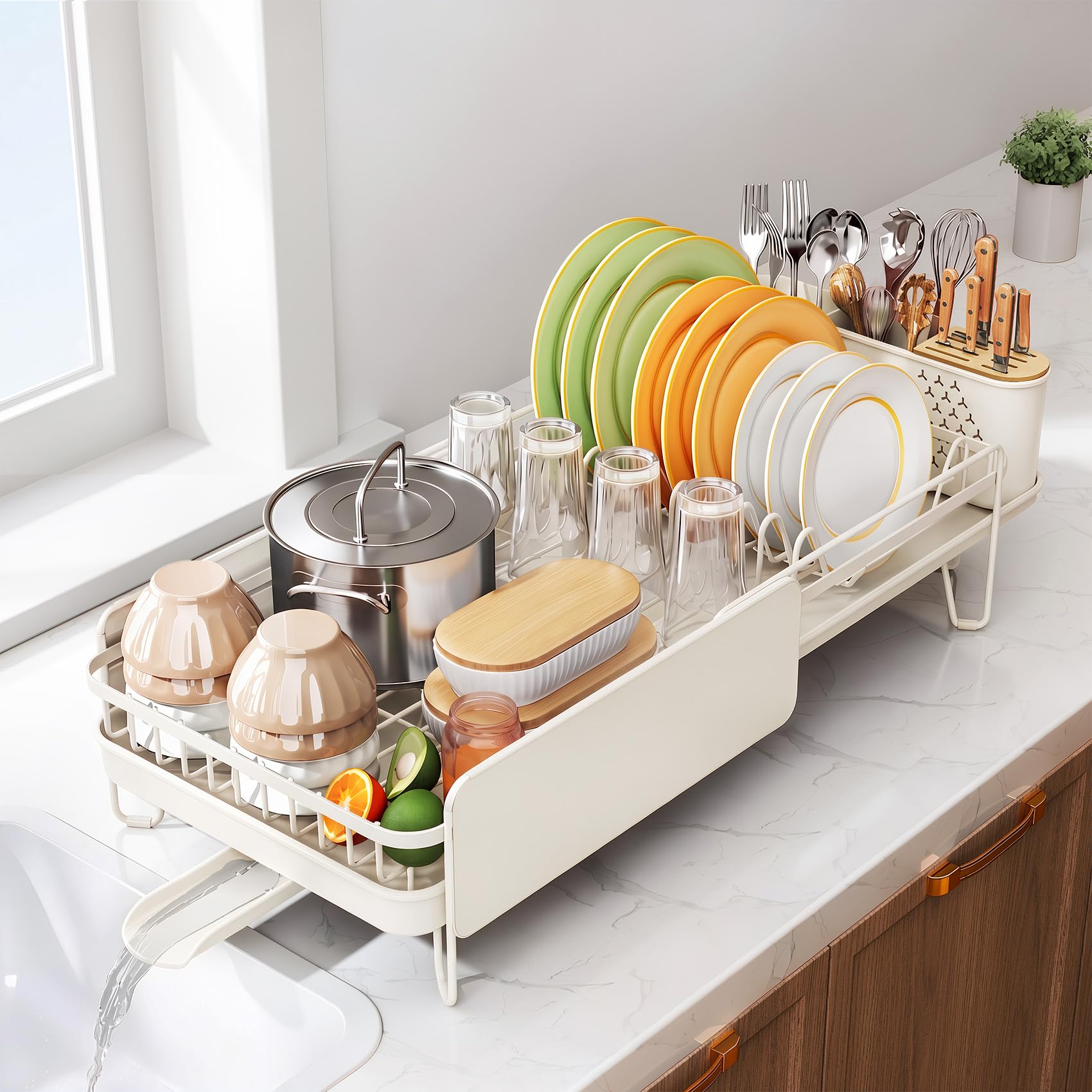 Large Dish Drying Rack for Kitchen Counter