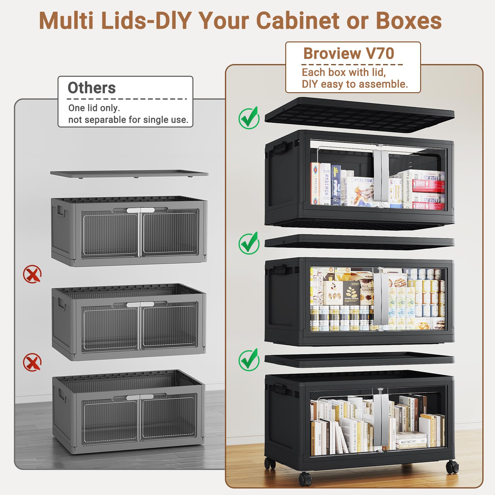 160QT Stackable Storage Bins with Lids
