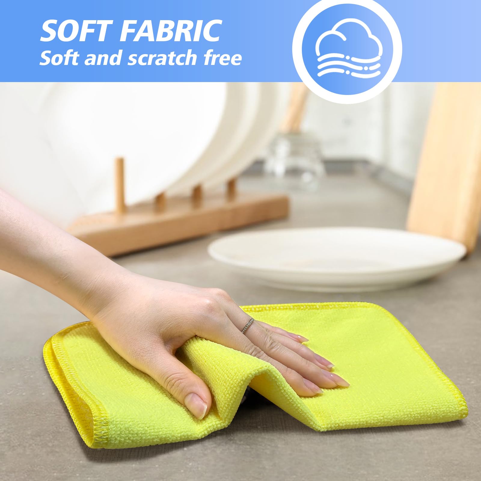 Dish Cloths for Washing Dishes with Scrub Side (9 Count)