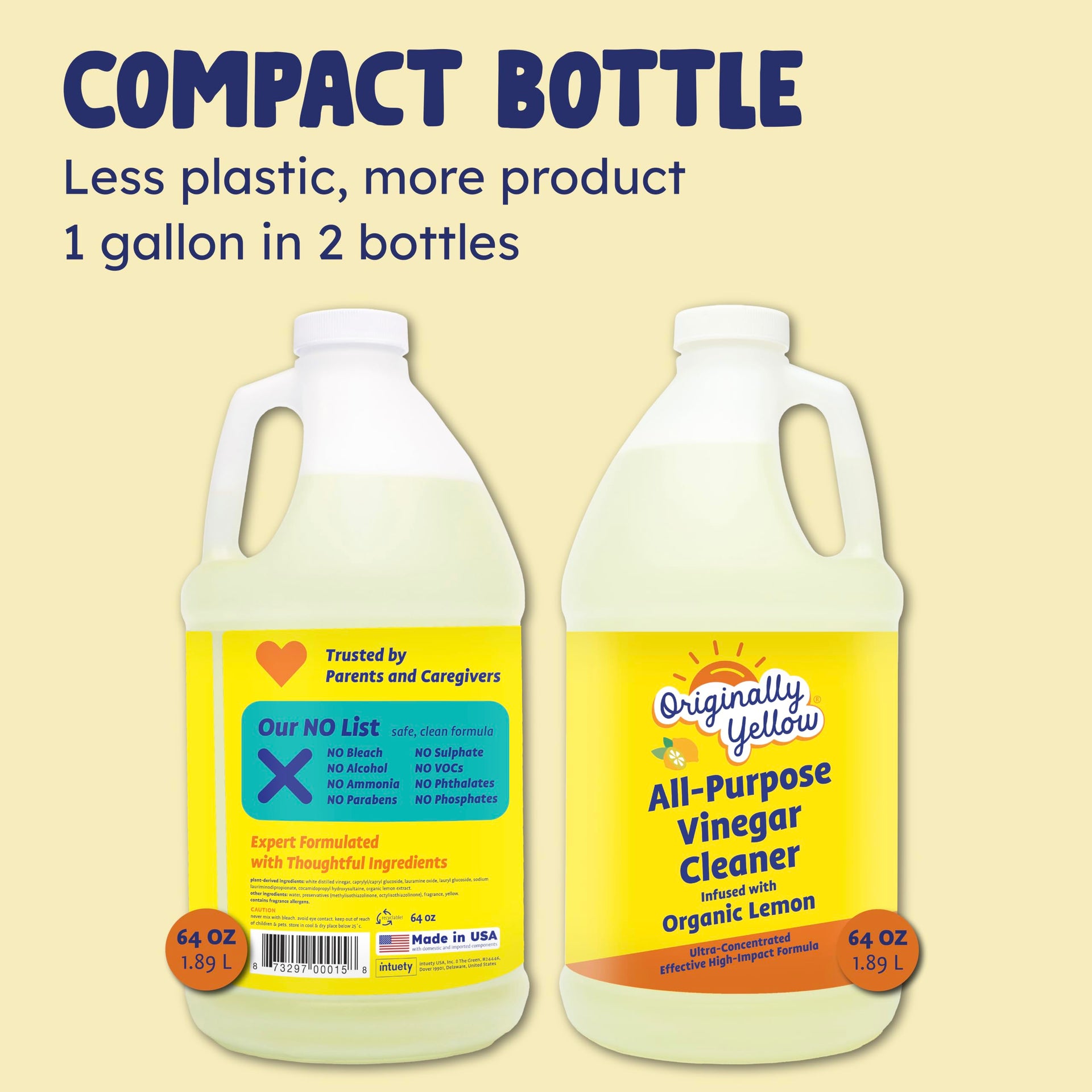 Lemon White Vinegar For Cleaning Purpose 1 Gallon (128 Fl Oz)