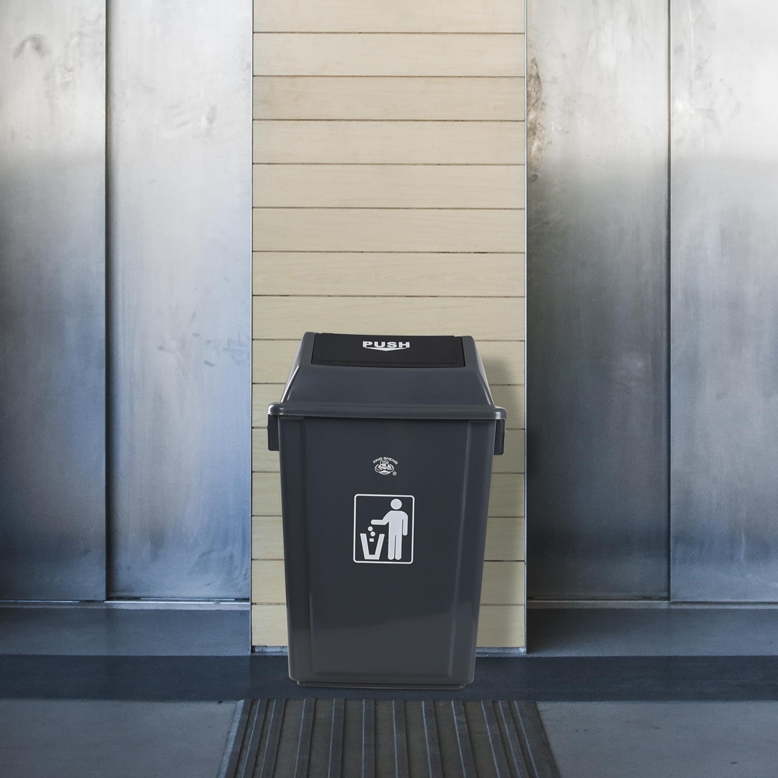 4 Pack 13 Gallon Plastic Kitchen Trash Can (4 Count)