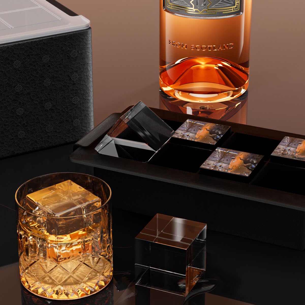 Clear Ice Cube Tray for Whiskey