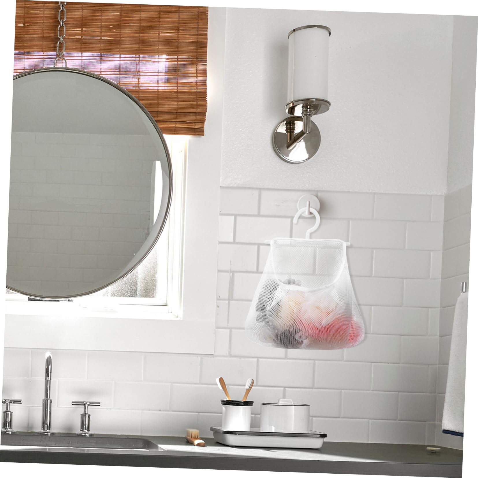 3pcs Mesh Hanging Bag Travel Underwear Organizer Bag Hand Inserts Organizer Undergarment Laundry Laundry Hamper Clothes Peg Hanging Groceries s Vegetable Pouch Pp