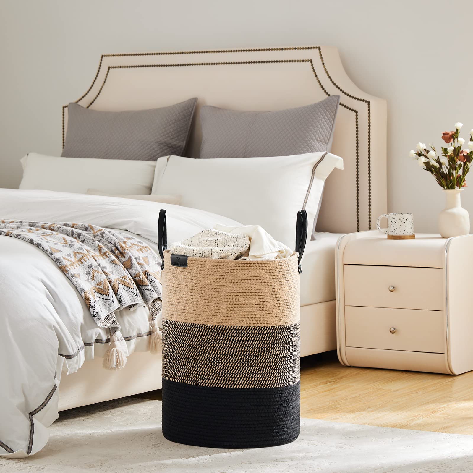 58L Tall Woven Rope Laundry Hamper (1961.2133 Fl Oz) - ModHome Supplies