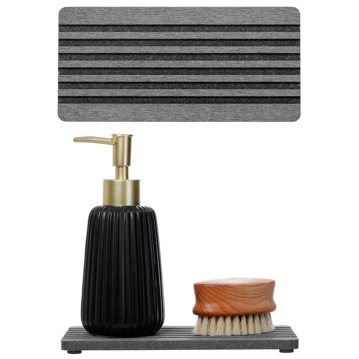 2PCS Diatomite Quick Stone Drying Tray Mat For Bathroom & Kitchen Counter (2 Count)