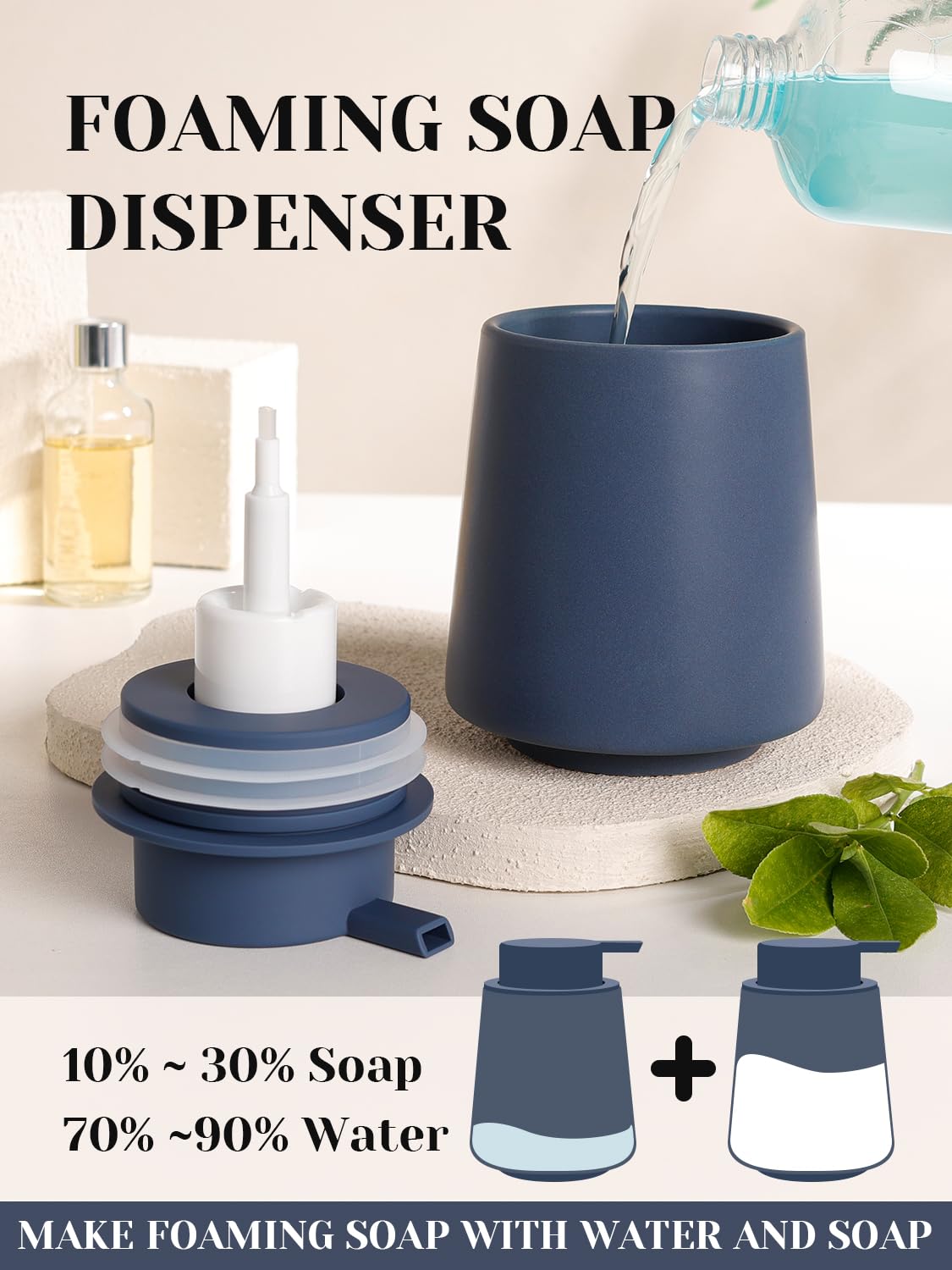 Ceramic Foaming Soap Dispenser