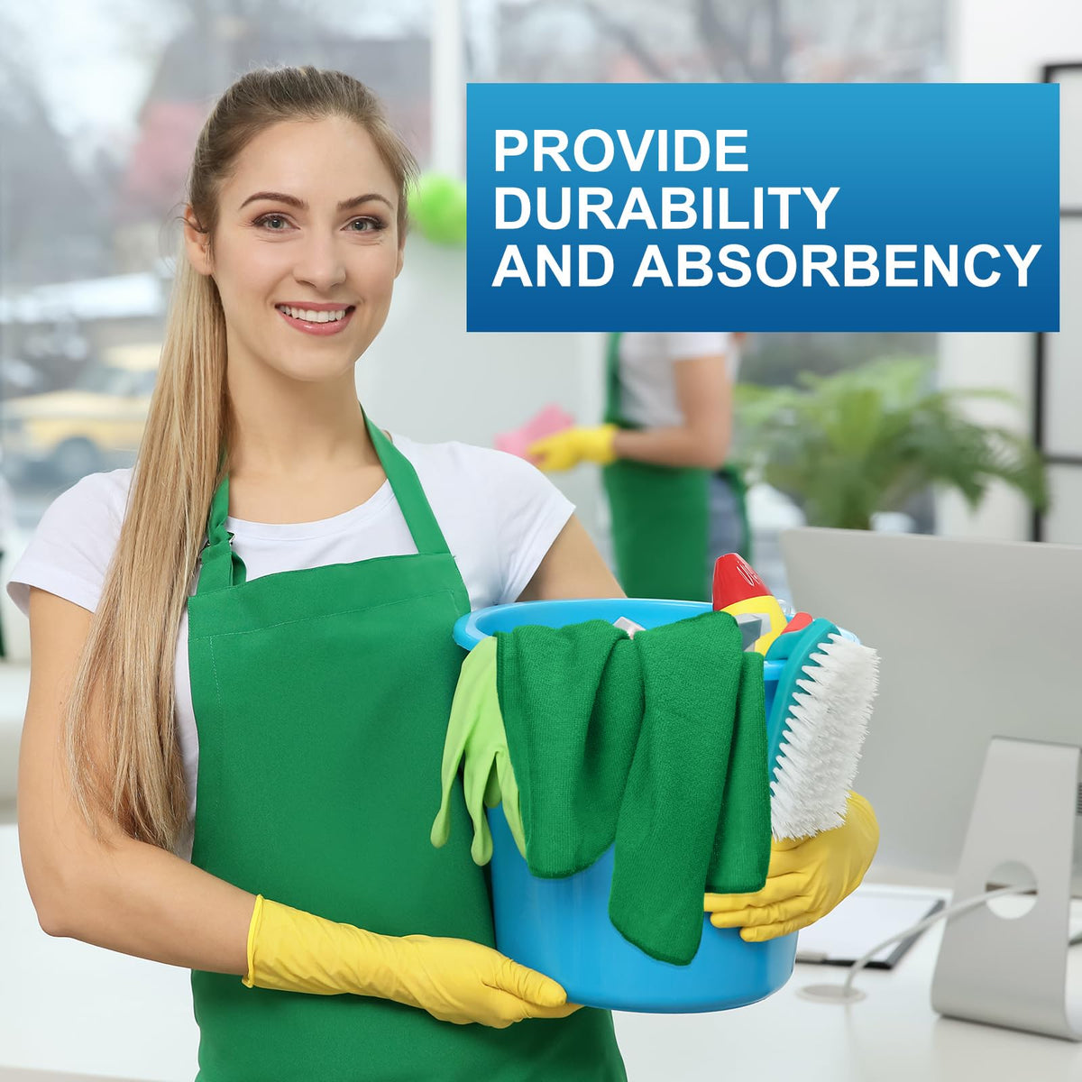 100 Pack 12'' x 12'' Microfiber Cleaning Cloths Reusable Cleaning Rags Bulk Microfiber Towels Softer Highly Absorbent Washcloths for House Kitchen Car Window