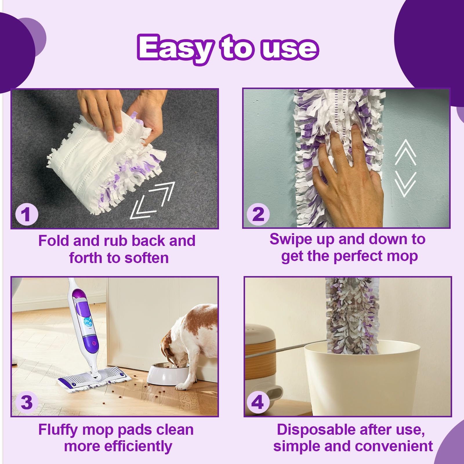 20 Count Disposable Power mop Pads Compatible with Swiffer