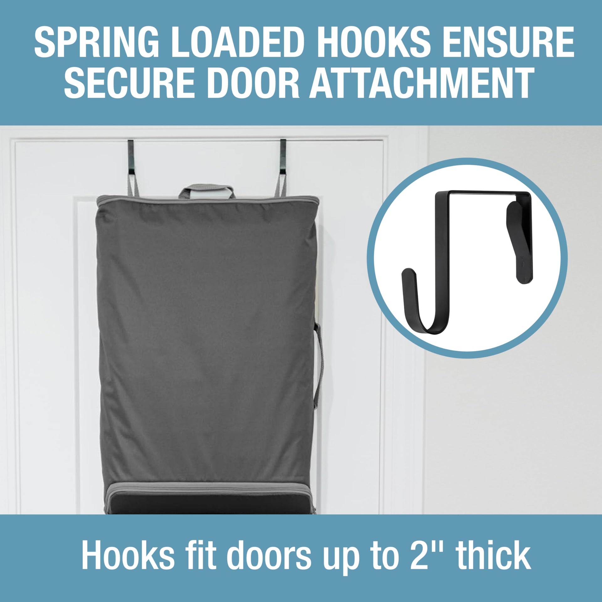 Hanging Laundry Hamper Bag with Over the Door Hooks