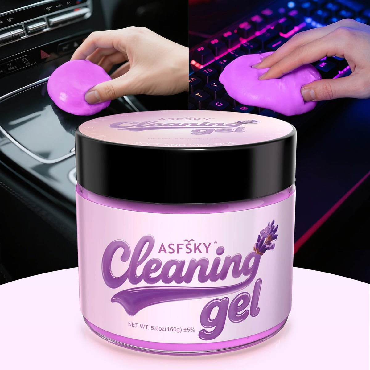 Car Cleaning Gel Cleaning Putty Universal Cleaning Gel Lavender