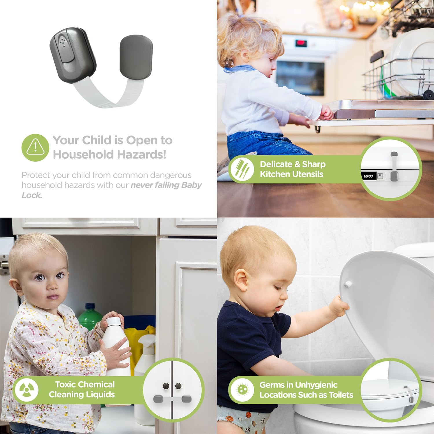 Child Safety Cabinet Locks (2 Count)