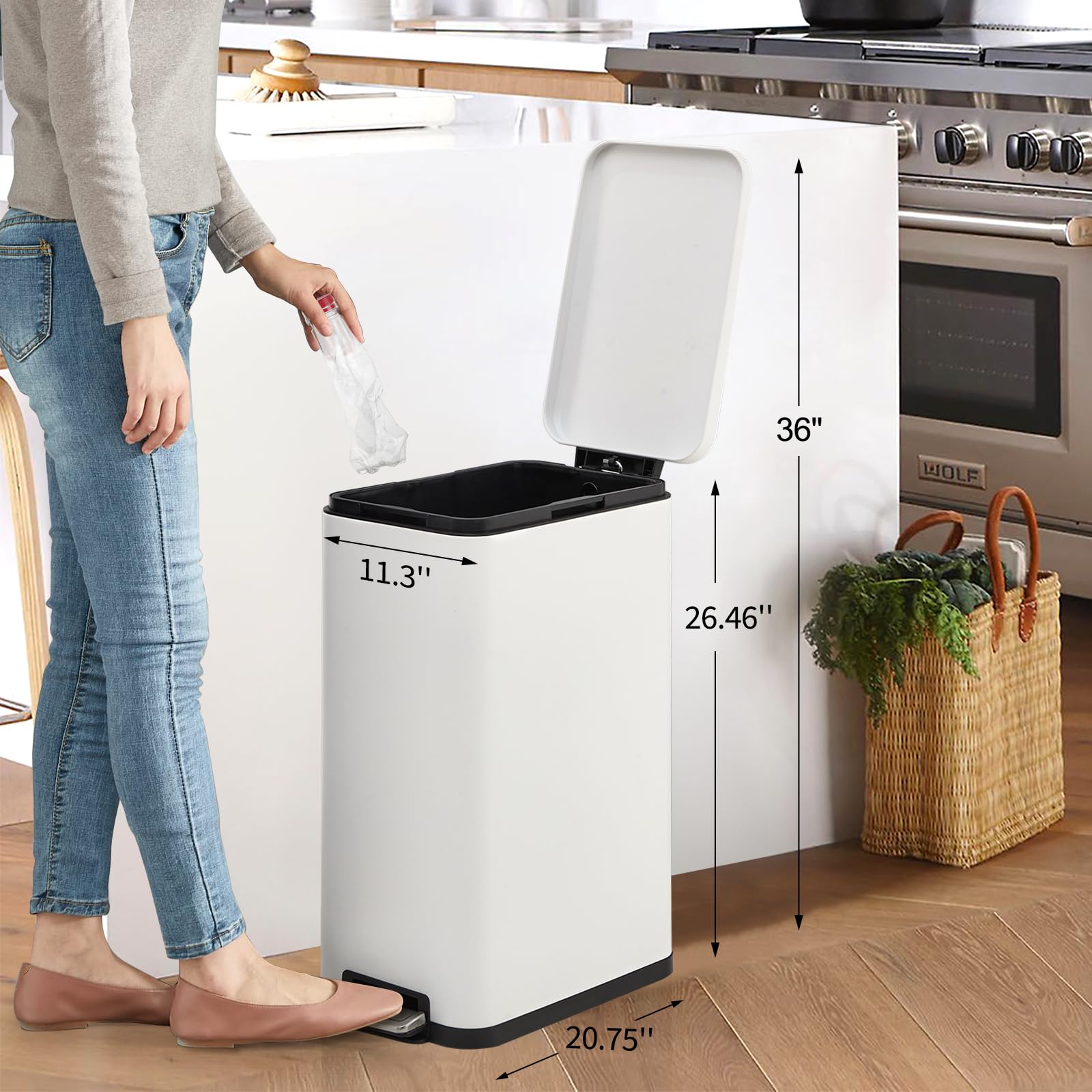 13.2 Gallon 50L Kitchen Trash Can