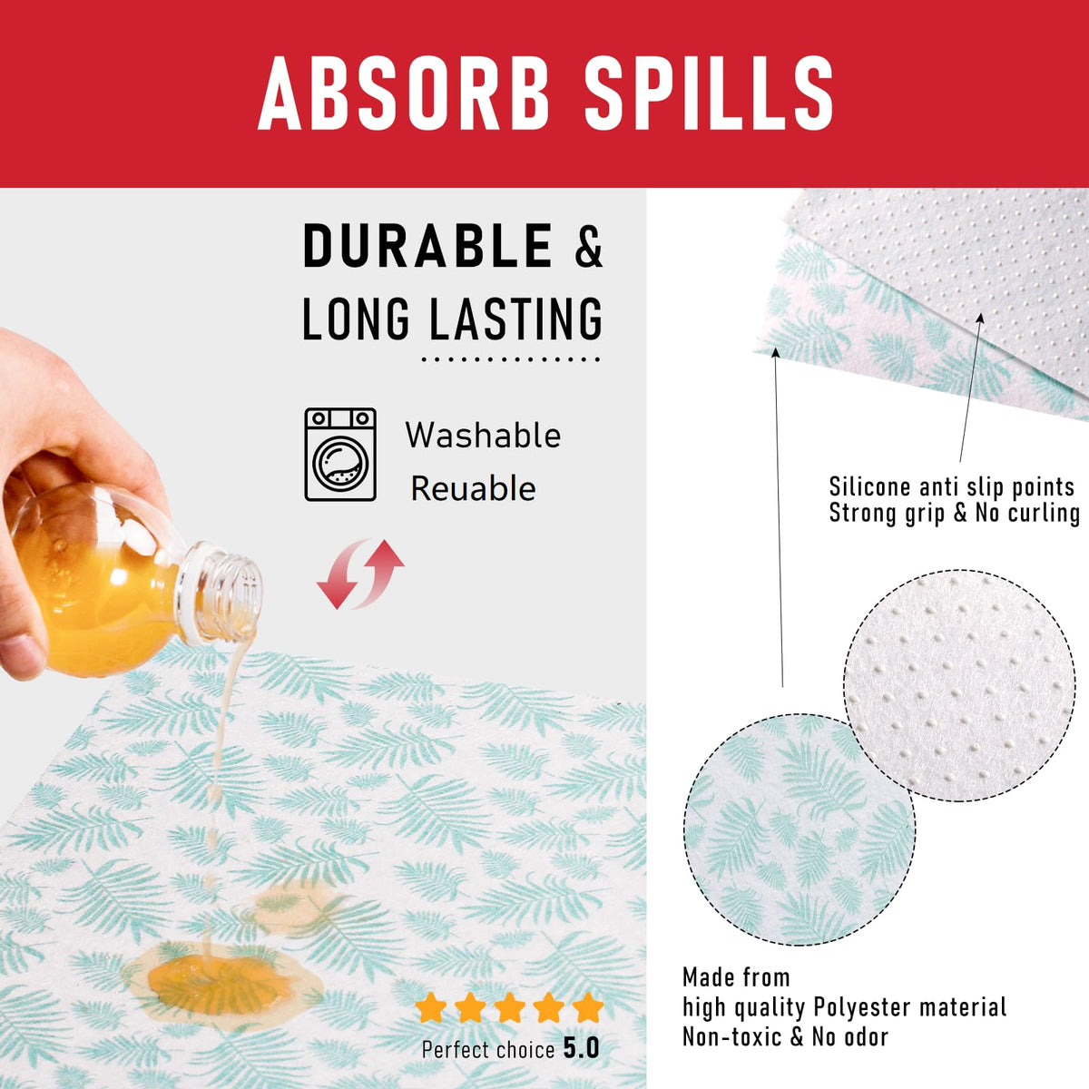Absorbent Refrigerator Liners (24 Sq Ft)
