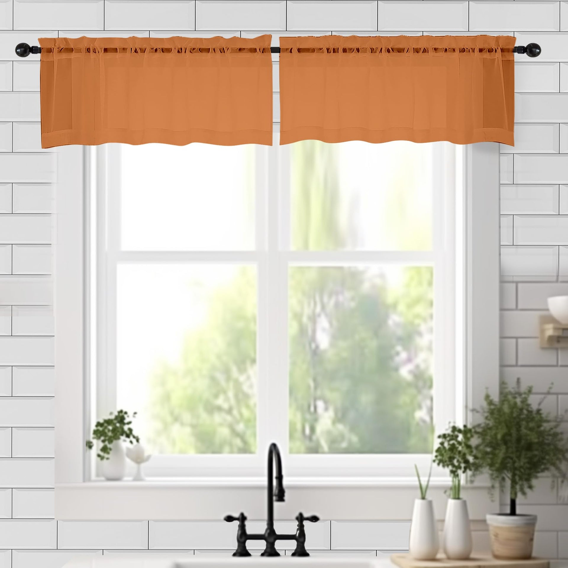 Sheer Valances for Windows 2 Pack (2 Count)