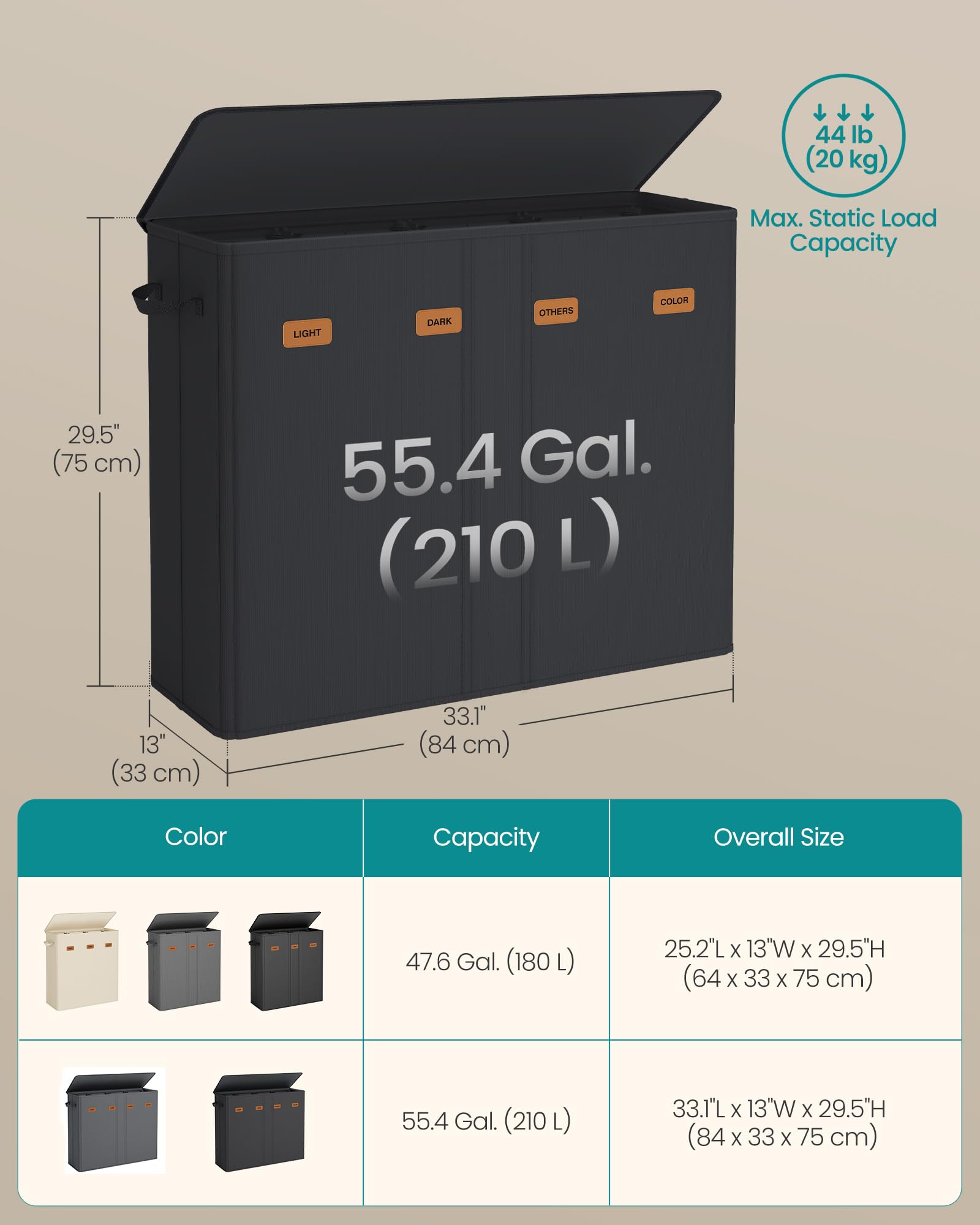 210L Laundry Hamper