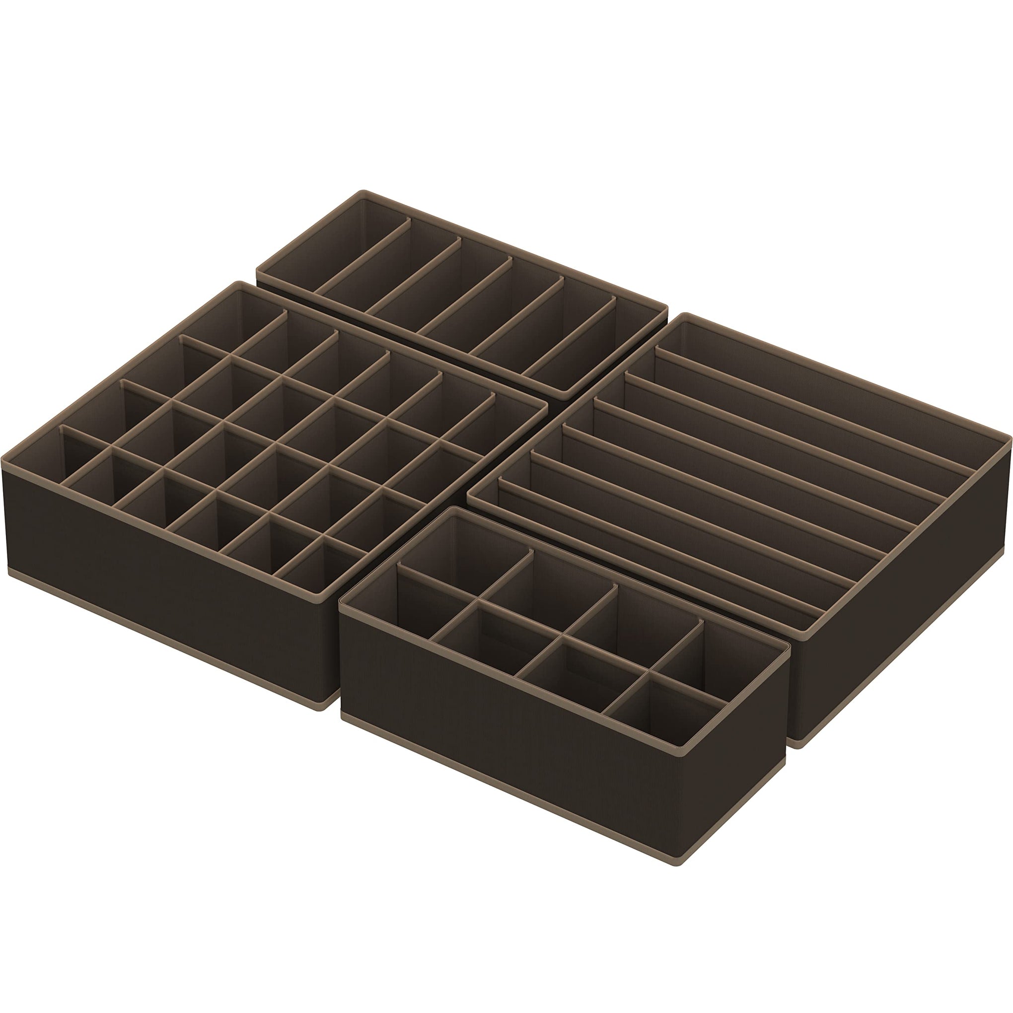 4 Pack Drawer Organizer Set for Underwear (4 Count)