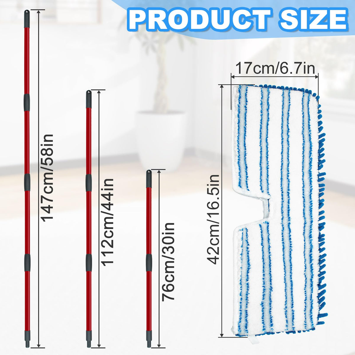 Microfiber Mops for Floor Cleaning (4 Count) - ModHome Supplies