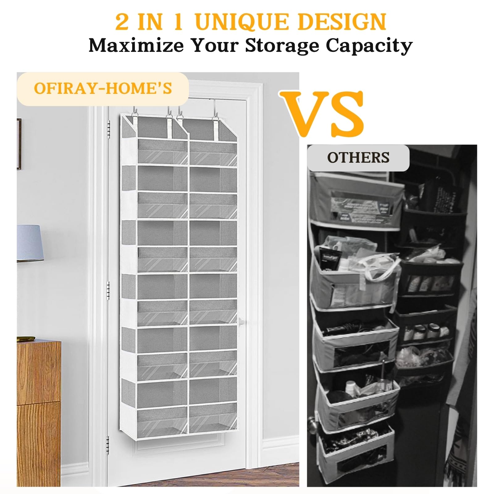 Over The Door Organizer 6 Tiers (6 Count)