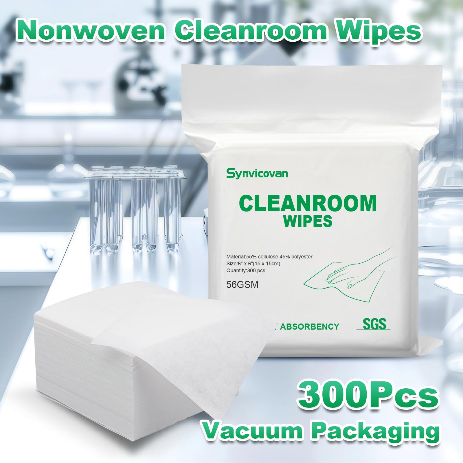 Cleanroom Wipes 6"x6" (300 Count)